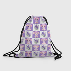 Рюкзак-мешок Овечка и лаванда, цвет: 3D-принт