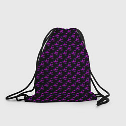 Рюкзак-мешок Паттерн короны чёрно-розовый, цвет: 3D-принт