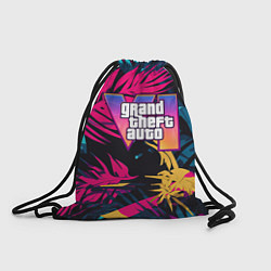 Рюкзак-мешок GTA 6 logo abstract, цвет: 3D-принт