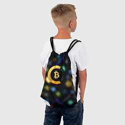 Рюкзак-мешок Bitcoin logo criptomoney, цвет: 3D-принт — фото 2