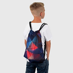 Рюкзак-мешок Синяя геометрическая абстракция, цвет: 3D-принт — фото 2
