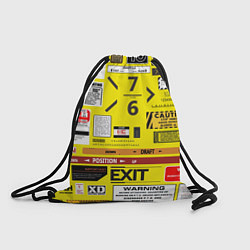 Рюкзак-мешок Предупреждающие знаки, цвет: 3D-принт