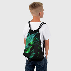Рюкзак-мешок Дракон с зеленым свечением, цвет: 3D-принт — фото 2