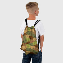 Рюкзак-мешок Котики - камуфляж, цвет: 3D-принт — фото 2