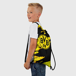 Рюкзак-мешок Боруссия Дортмунд желтый спорт, цвет: 3D-принт — фото 2