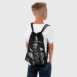 Рюкзак-мешок Гай фокс на чёрном фоне, цвет: 3D-принт — фото 2