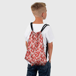 Рюкзак-мешок Красные драконы на белом фоне, цвет: 3D-принт — фото 2