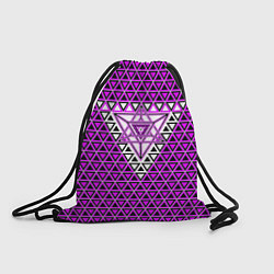 Рюкзак-мешок Розовые и чёрные треугольники, цвет: 3D-принт