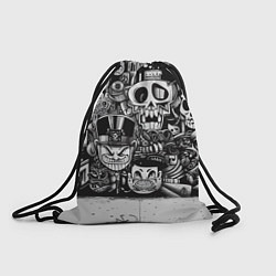 Рюкзак-мешок Стена с граффити, цвет: 3D-принт