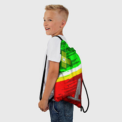 Рюкзак-мешок Флаг Зеленограадского АО, цвет: 3D-принт — фото 2