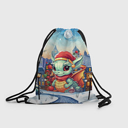 Рюкзак-мешок Малыш милый дракон символ 2024 года, цвет: 3D-принт