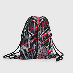 Рюкзак-мешок Адский металл красный, цвет: 3D-принт
