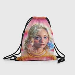 Рюкзак-мешок Энид Синклер - арт и текстура розового свитера, цвет: 3D-принт