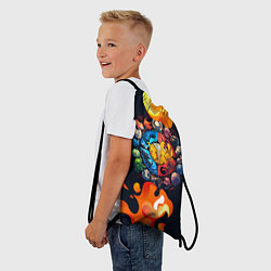 Рюкзак-мешок Символы покемона, цвет: 3D-принт — фото 2