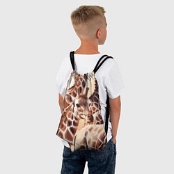 Рюкзак-мешок Жирафы - африканский паттерн, цвет: 3D-принт — фото 2