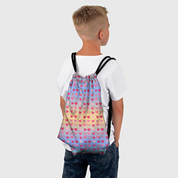 Рюкзак-мешок Много сердечек, цвет: 3D-принт — фото 2