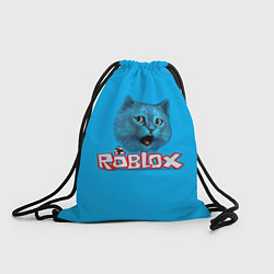 Рюкзак-мешок Roblox синий кот, цвет: 3D-принт