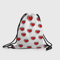 Рюкзак-мешок Стикеры наклейки объемные сердечки, цвет: 3D-принт