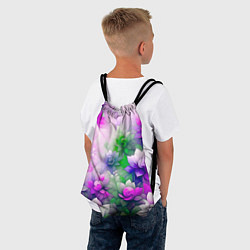 Рюкзак-мешок Паттерн цветов, цвет: 3D-принт — фото 2