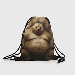 Рюкзак-мешок Жирный мишка, цвет: 3D-принт