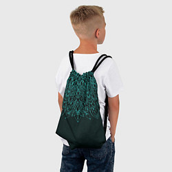 Рюкзак-мешок Мандала изумрудный, цвет: 3D-принт — фото 2