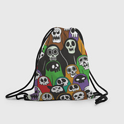 Рюкзак-мешок Скелеты на хэллоуин, цвет: 3D-принт
