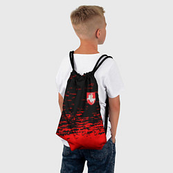 Рюкзак-мешок Герб Белоруссии краски красные, цвет: 3D-принт — фото 2