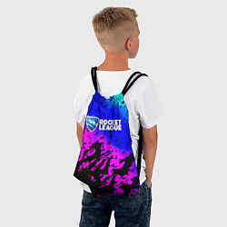 Рюкзак-мешок Rocket League neon game, цвет: 3D-принт — фото 2
