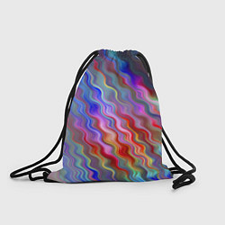 Рюкзак-мешок Волнистые разноцветные линии, цвет: 3D-принт