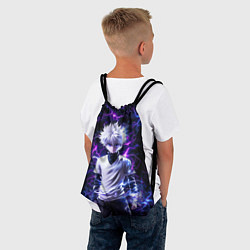 Рюкзак-мешок Киллуа Золдик и неоновые молнии, цвет: 3D-принт — фото 2