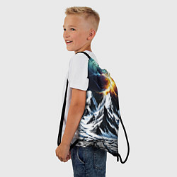 Рюкзак-мешок Молнии и горы, цвет: 3D-принт — фото 2