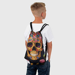 Рюкзак-мешок Bright colors and skull, цвет: 3D-принт — фото 2