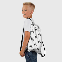 Рюкзак-мешок Panda love - pattern, цвет: 3D-принт — фото 2