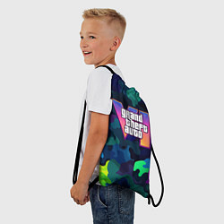 Рюкзак-мешок Gta logo bright, цвет: 3D-принт — фото 2
