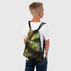 Рюкзак-мешок Реалистичный камуфляж на ткани, цвет: 3D-принт — фото 2