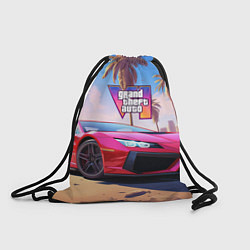 Рюкзак-мешок GTA 6 logo auto style, цвет: 3D-принт