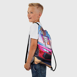 Рюкзак-мешок GTA 6 logo auto style, цвет: 3D-принт — фото 2