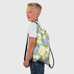 Рюкзак-мешок Пышные цветы, цвет: 3D-принт — фото 2