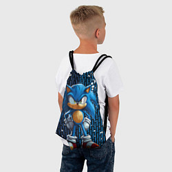 Рюкзак-мешок Sonic - splash and logo, цвет: 3D-принт — фото 2