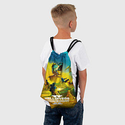 Рюкзак-мешок Битва helldivers 2, цвет: 3D-принт — фото 2
