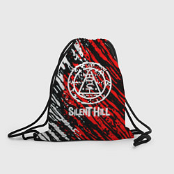 Рюкзак-мешок Silent hill краски белые и красные штрихи, цвет: 3D-принт