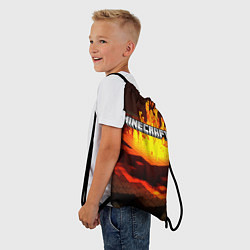 Рюкзак-мешок Огненный minecraft, цвет: 3D-принт — фото 2