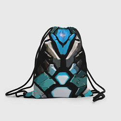 Рюкзак-мешок Синяя броня киберпанк, цвет: 3D-принт