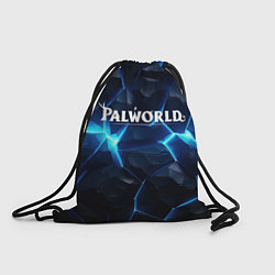 Рюкзак-мешок Palworld logo blue ice, цвет: 3D-принт