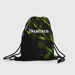 Рюкзак-мешок Palworld logo black green, цвет: 3D-принт