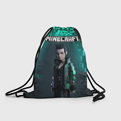 Рюкзак-мешок Minecraft cyberpunk green neon, цвет: 3D-принт