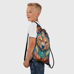 Рюкзак-мешок Медведь шаман тотемное животное, цвет: 3D-принт — фото 2