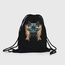 Рюкзак-мешок Котик полигональный, цвет: 3D-принт