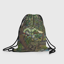 Рюкзак-мешок Леший-озорник в лесу, цвет: 3D-принт