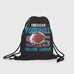 Рюкзак-мешок American football college league, цвет: 3D-принт
